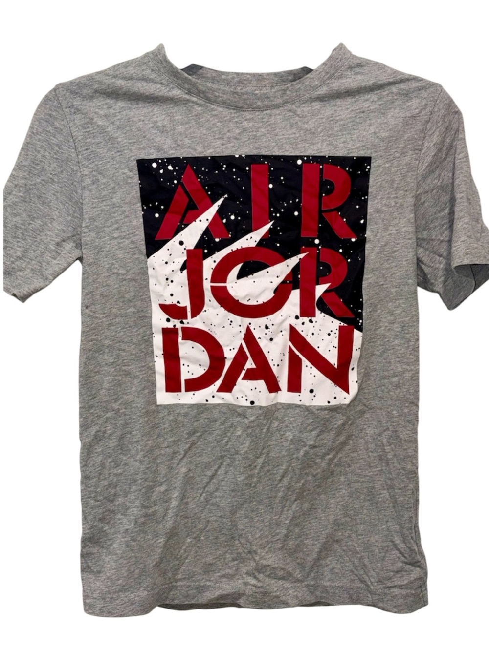 Air Jordan Boys Grey Short Sleeve T-Shirt Size L